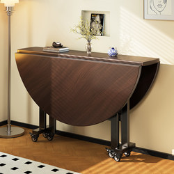 Foldable Round Table For Home Rental Small Apartment Movable Foldable Dining Table for 10 People Large Round Table with Turntable