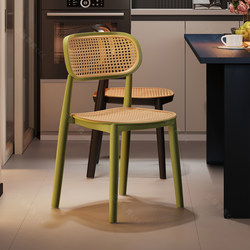 Plastic Chair Antique Backrest Chair Stackable Rattan Dining Chair For Home thickened Stool Dining Room Dining Table and Chair
