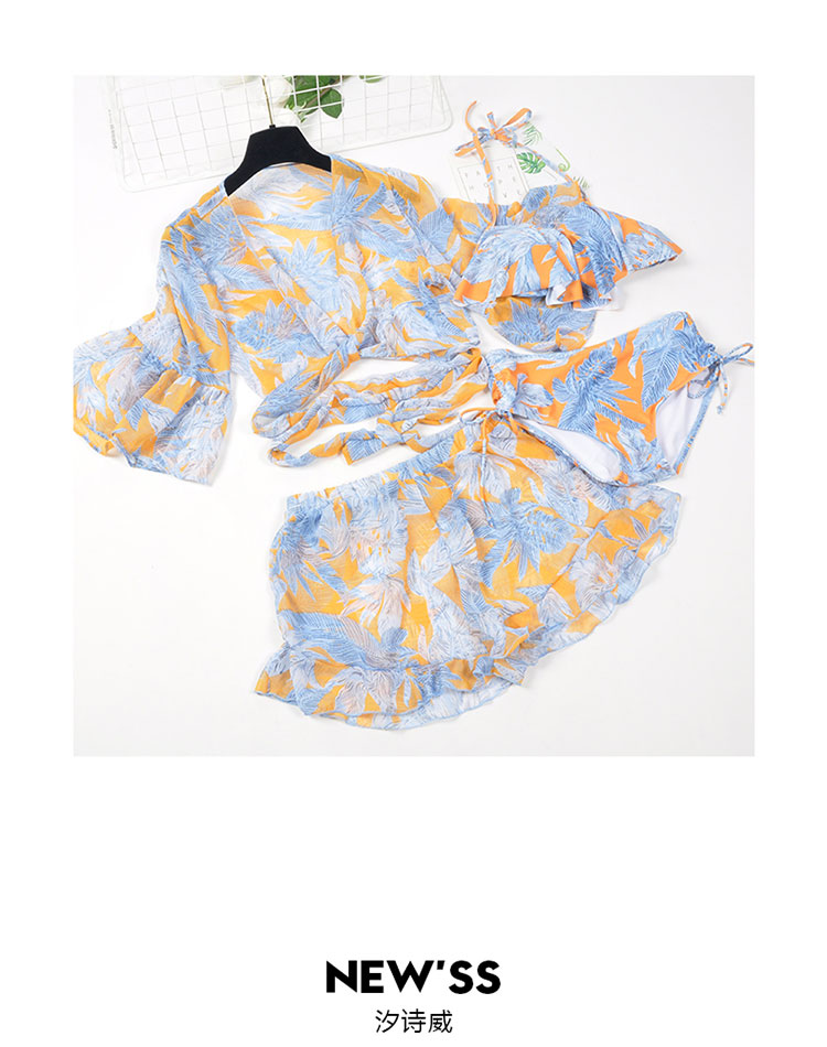 Quần đi biển Retro Cặp đôi bikini Đồ bơi ba mảnh Bảo tồn phụ nữ Slim Beach Kỳ nghỉ cho cặp đôi Đồ bơi 	đồ đôi đi biển cặp	