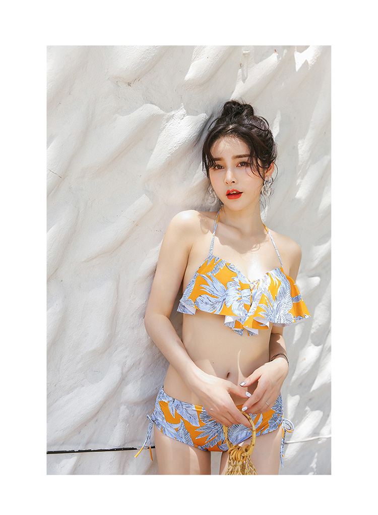 Quần đi biển Retro Cặp đôi bikini Đồ bơi ba mảnh Bảo tồn phụ nữ Slim Beach Kỳ nghỉ cho cặp đôi Đồ bơi 	đồ đôi đi biển cặp	