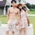 Cặp đôi đồ bơi nữ mới một mảnh áo thép tấm tụ tập Thân hình thon gọn che bụng trắng mỏng quần nam đi biển - Vài đồ bơi 	đồ đi biển đôi hà nội Vài đồ bơi