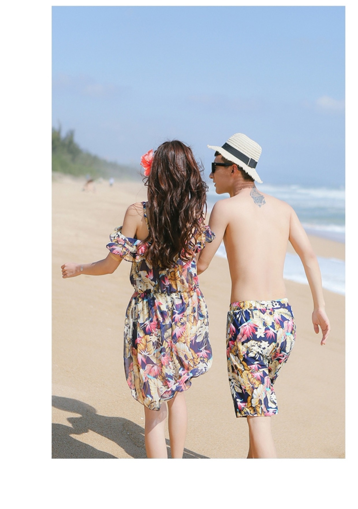 Mới nhỏ đôi mới bơi áo tắm mùa xuân nóng ngực nhỏ tập hợp in bikini quần ba mảnh quần bơi phù hợp với quần đồ biển cặp	