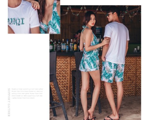 Cặp đôi đồ bơi mới lạ ba thương hiệu bảo thủ Gầy ngực nhỏ tụ lại che bụng là suối nước nóng Spa cho nam và nữ bơi lội. 	đồ đi biển đôi hà nội