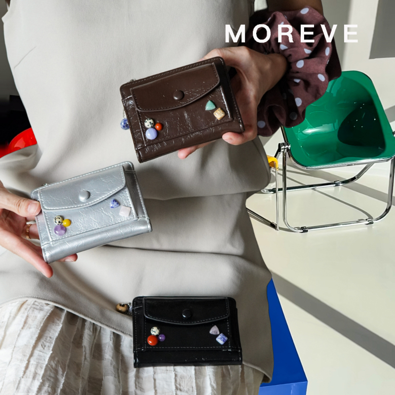 Moreve's Chen Chun Zha Li Energy Crystal Natural Stone Pu Leather Multifunctional Wallet Card Holder Document Holder Gift Moreve's Chen Chun Zha Li Energy Crystal Natural Stone Pu Leather Multifunctional Wallet Card Holder Document Holder Gift
