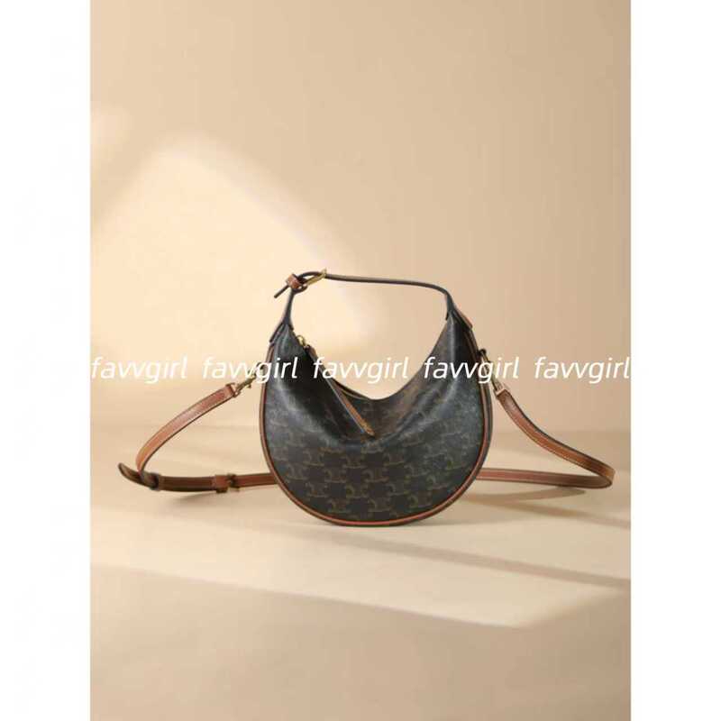 【Look for Favvgirl】Hot New Product! Arc De Triomphe Teen Lulu Bag~ Cowhide Crossbody Crescent Bag