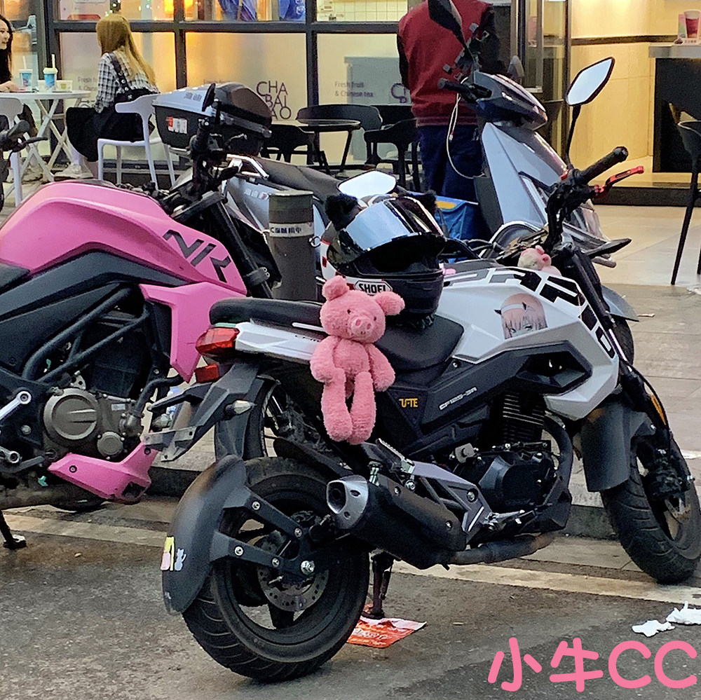 Locomotive decoration locomotive BMW rally bear electric car Doll Doll side box tail box pendant detachable small red book