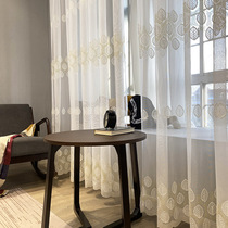 Window screen exquisite embroidery curtain balcony yarn simple modern White special price light transparent breathable partition curtain