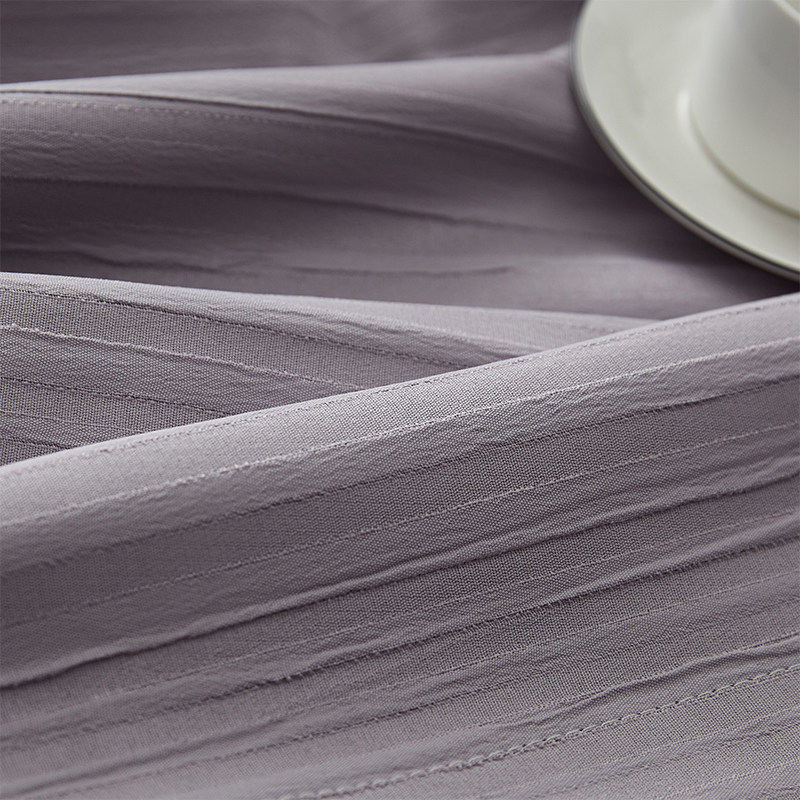 (Curtain Baby) Cloves Purple-Day Vertical Stripes High Temperature Stereotyped Finished Product Drapes Shade Minimalist modern Nordic