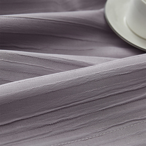 (Curtain Baby) Cloves Purple-Day Vertical Stripes High Temperature Stereotyped Finished Product Drapes Shade Minimalist modern Nordic