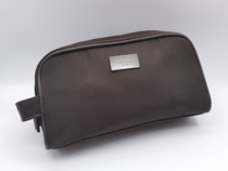Luxury brand elite mens perfume matching cosmetic bag wash bag Black gray durable sail fabric