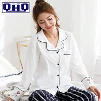 Mùa thu nữ cotton dài tay đồ ngủ cardigan áo nhà đơn nữ trên cơ thể lỏng lẻo dịch vụ nhà mùa đông pyjama nữ