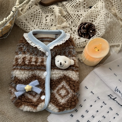 Autumn and Winter Dog Warm Cotton Clothing Pet Vest Cute Schnauzer Teddy Vest Cat Clothes Dog Vest