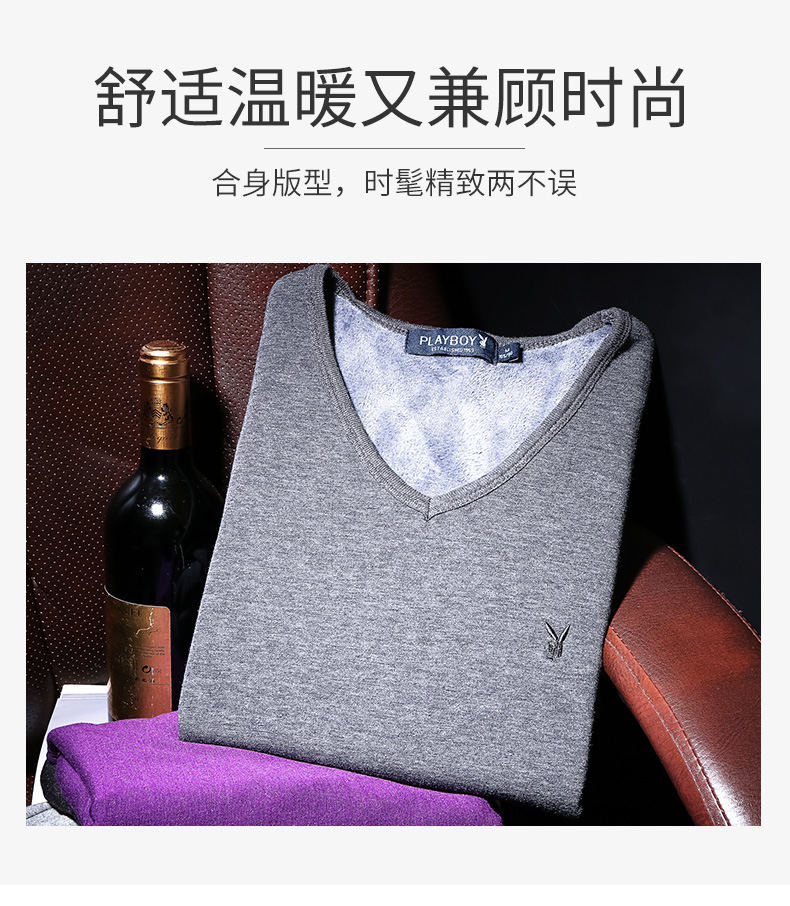 Playboy ấm vest nam cộng với nhung dày áo ấm đôi vest nam và nữ vest mùa thu đông cotton áo sweater nam