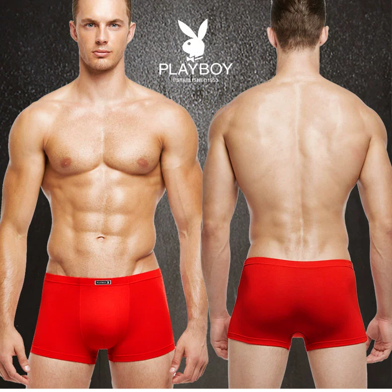 Playboy cotton đỏ vest nam sinh năm heo là heo cưới lớn đỏ nam vest đáy quần lót comple tuổi 50