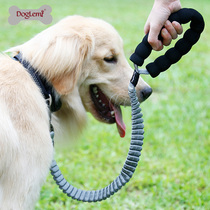 Medium-sized dog dog traction rope Bite-proof large dog pet traction rope Telescopic explosion-proof punch elastic dog walking rope