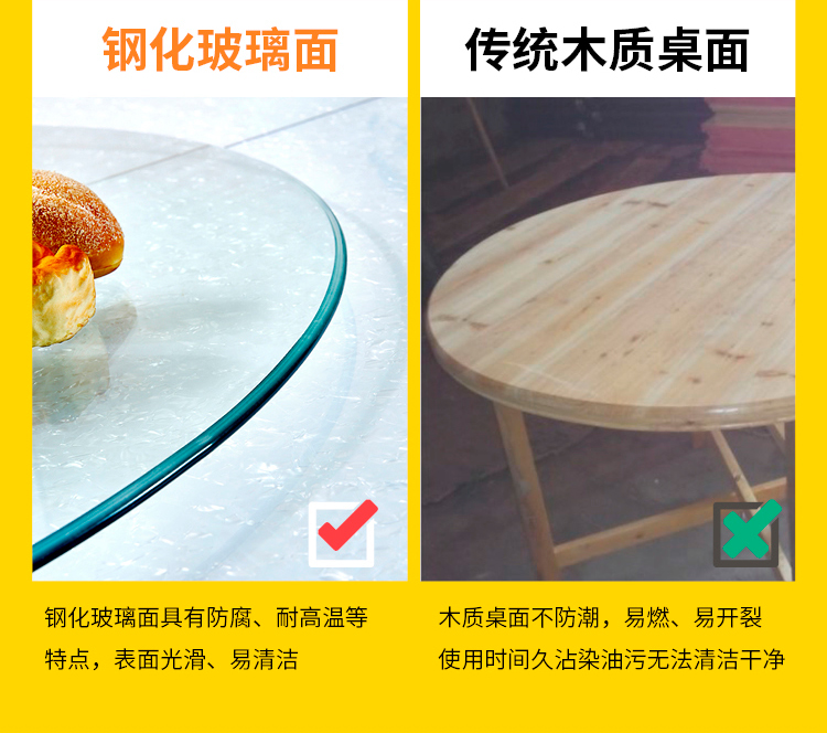 Nội thất nhà máy bàn ghế ăn lẩu dài 1,8 mét bàn xoay bàn ăn tối nâng cao cơ sở đĩa dạ quang khách sạn phong cách Trung Quốc - FnB Furniture