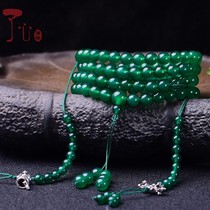 Natural Green Manau Buddha Pearl 108 Candida Special Green Degree Mother Candida beads Men and women bracelet counting beads