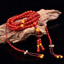 Natural red Manau Buddha pearl 108 pennies special counters for men and women with nostalgine beads This life bracelet necklace