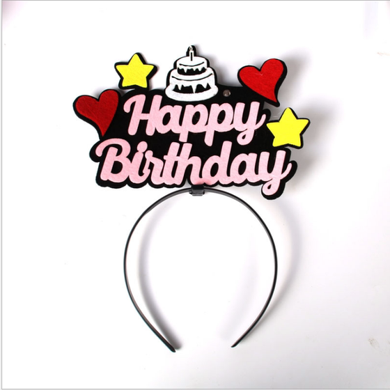 网红发光发箍卡夹生日帽兔子胡萝卜带灯派对卡通帽生日蛋糕装饰