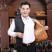 Ông già xuống áo vest cotton cộng với nhung dày cỡ lớn áo vest trung niên ấm áp áo vest nam