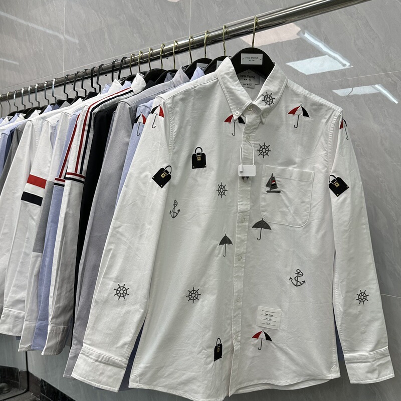 Tb Shirts, Various Styles, Same Style as Cyndi Wang, Long-Sleeved Collared Shirts for Men and Women, Couple Style, Fashionable and Versatile Shirts