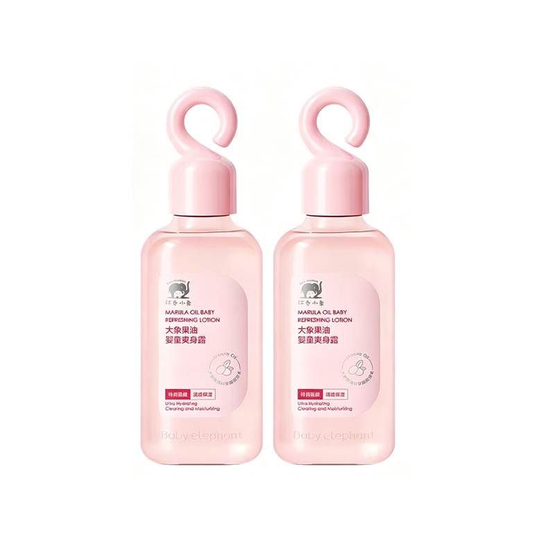 红色小象大象果油婴童爽身露100ml*2瓶