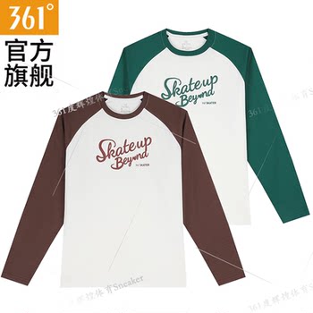 361 ° Women's Loose-Fitting Skin-Friendly Sports T-Shirt 2024 Autumn New Trendy Fashion Casual Round-Neck Long-Sleeved T-Shirt