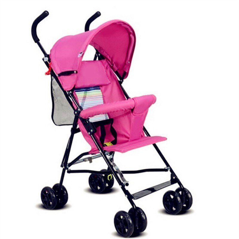 Simple baby trolley 1 2 3 4 5 6-year-old baby folding ultra-light stool child four wheels can sit