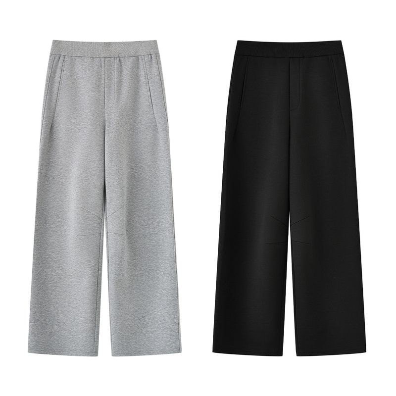 Mukhina Heavy 580g Space Cotton Three-Dimensional Cut Pleated Micro-Straight Casual Loose Sweatpants for Walking the Dog