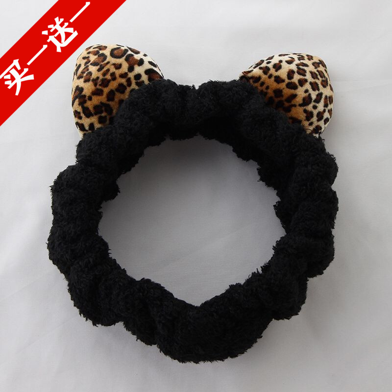 Stereo BAO WEN cat ears wash face bouquet hair with Korean version Cartoon cute girl head with hair accessories Makeup Headgear