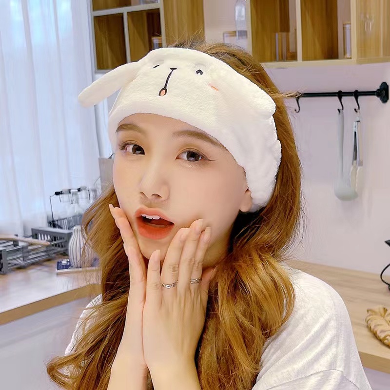 Hair band female face wash special non-slip non-pressing bangs makeup head set mask cute home confinement hair band
