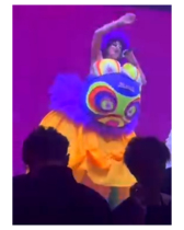 MXmonster customized fluorescent exaggerated bubble skirt style gogo stage performance clothing