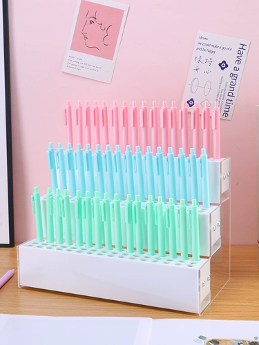 Система хранения, акриловый стенд, прозрачные белые канцтовары, шариковая ручка, китайская шпилька, цвет