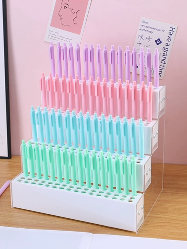 Система хранения, акриловый стенд, прозрачные белые канцтовары, шариковая ручка, китайская шпилька, цвет