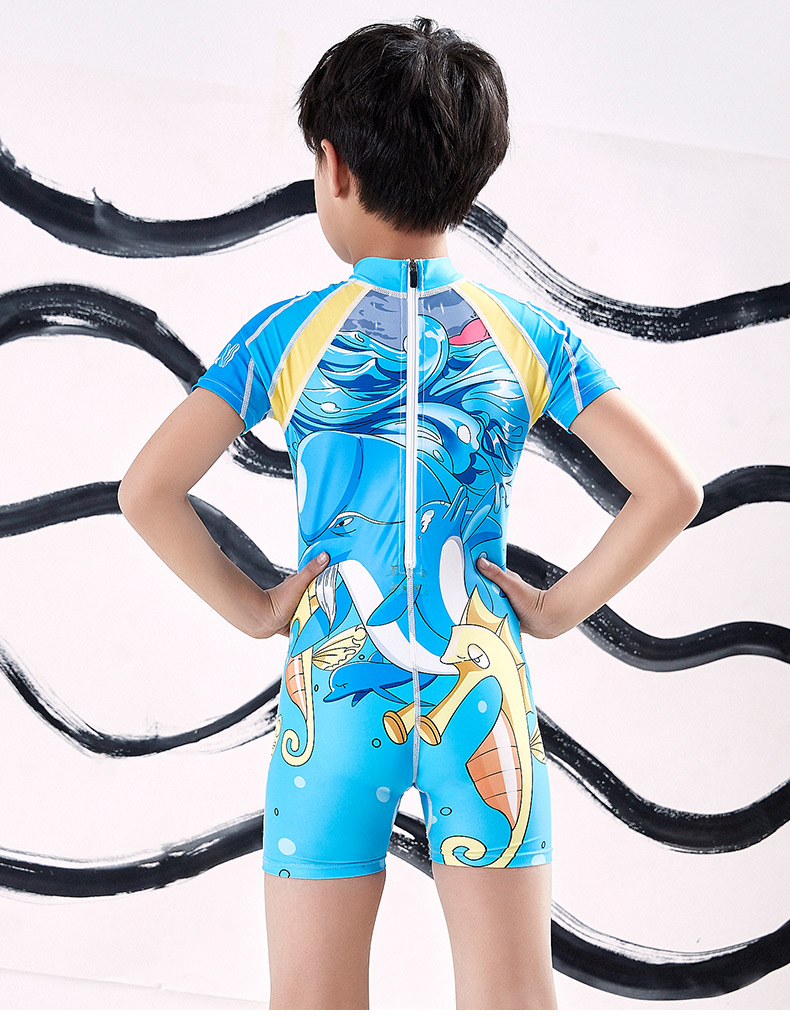 Quần bơi trẻ em Li Ning quần bơi bé trai quần áo trẻ em trẻ em lớn võ sĩ quần bơi sinh viên quần short mùa xuân áo tắm nóng - Bộ đồ bơi của Kid đồ bơi elsa