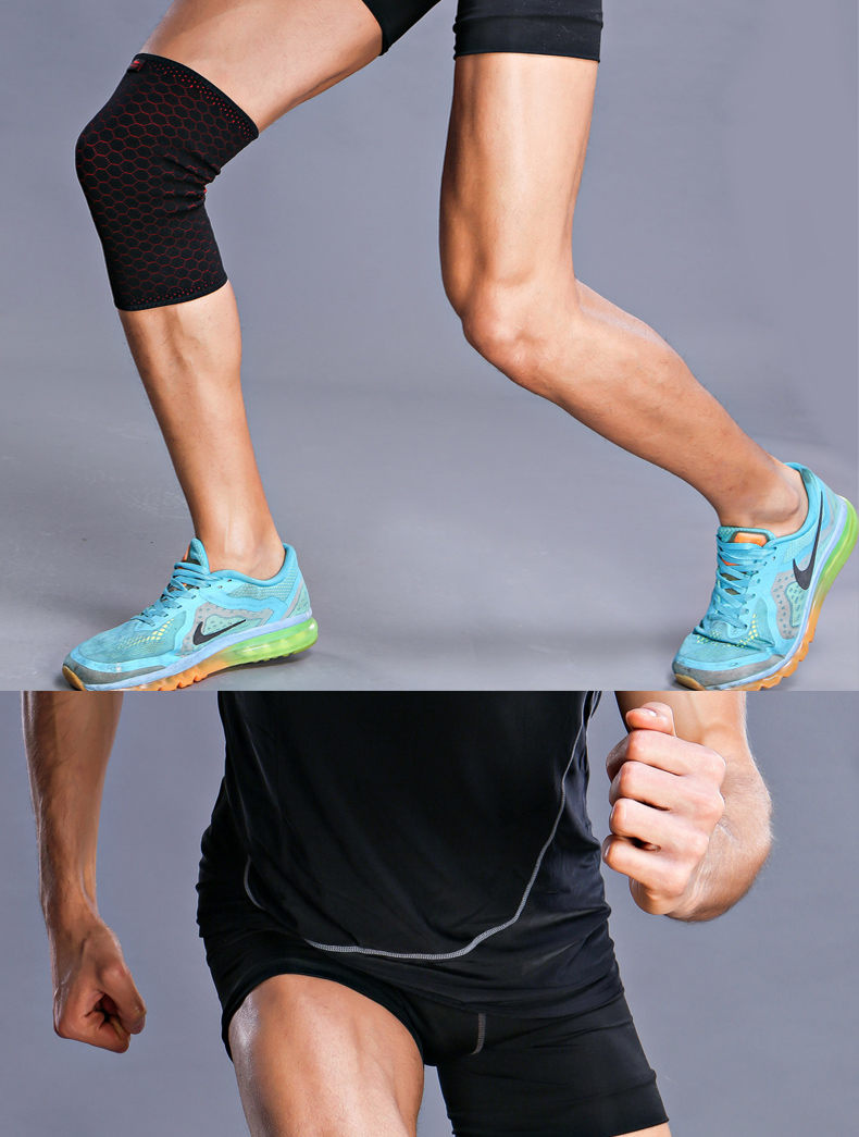 Li Ning đầu gối miếng đệm mùa hè nam và nữ thể thao bóng rổ chạy cầu lông bóng đá cưỡi ngoài trời bảo vệ thiết bị bảo vệ thể dục chung miếng bó đầu gối