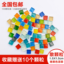  Crystal Glass Creative Fine Art Material Mosaic Diy Parenting handmade bulk granules 1 5CM