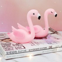 Handmade diy Mosaic Music box decoration ornaments three-dimensional doll pink flamingo birthday cake decoration