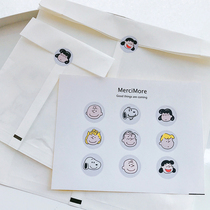 M home ins Snoopy bear cartoon Korean niche stickers mobile phone decoration stickers sealing stickers