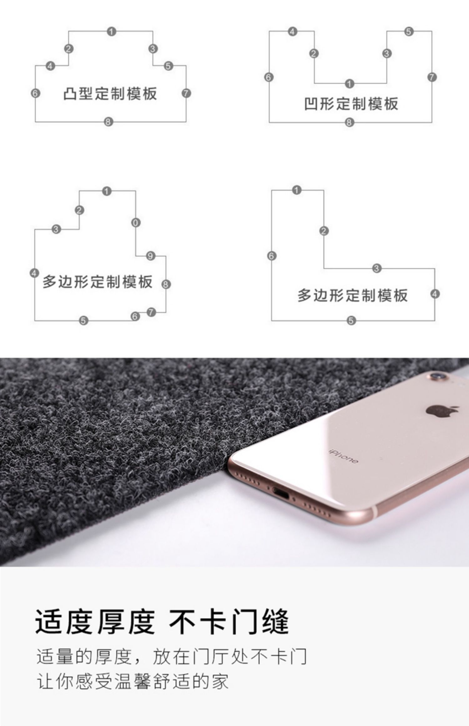 Cửa ra vào chống trượt mat cửa mat chân pad cửa ra vào cửa thấm pad nhà khách phòng ngủ thảm tùy chỉnh - Thảm sàn thảm welcome