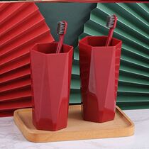 Wedding Red Tooth Cup toothbrush plastic dowry a pair of tooth tank mouthwash Cup couple set home ins Net Red
