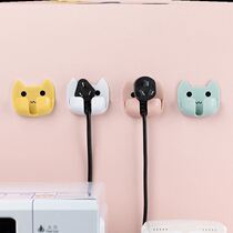 Plug holder wall non-marking plug adhesive hook household socket wire organizer wire clip wire cable storage