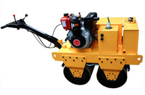Small road roller Single wheel double wheel walk-behind vibration roller Groove backfill soil vibration roller