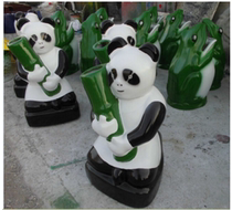Glass fiber reinforced plastic garbage can cartoon panda shaped garbage bin outdoor garbage can kindergarten park property