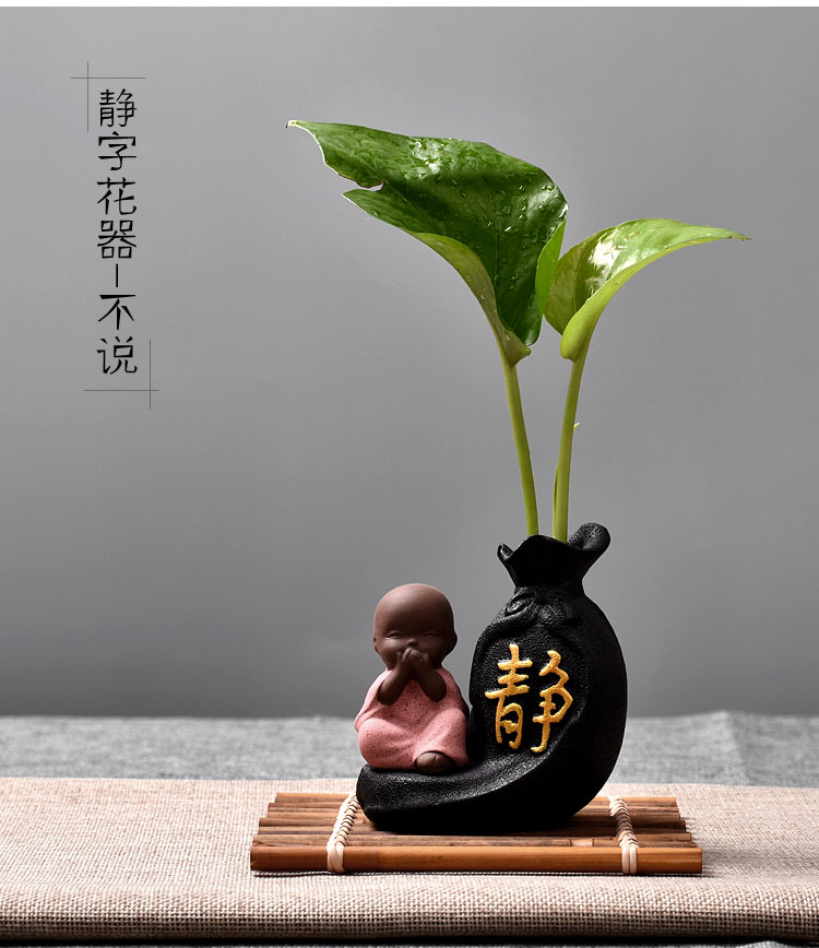 Sáng tạo nước xanh thủy bình hoa cây nước hoa bình hoa chai lọ nhỏ chai container trang trí bàn trang trí - Vase / Bồn hoa & Kệ chậu trồng rau thông minh