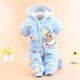 Bộ đồ liền thân cho bé mùa thu và mùa đông dày rompers sơ sinh mặc cho nam và nữ bộ đồ cotton dày cho bé - Áo liền quần