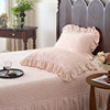 French Princess Style Carved Milk Velvet Four-Piece Bedding Set with Bed Cover, Winter Thickened Baby Velvet Coral Fleece Duvet Cover and Bed Skirt