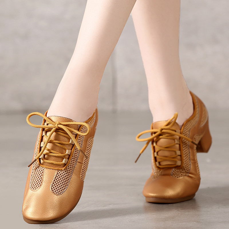Professional Latin dance shoes leather adult lady soft sole teacher shoes dance shoes dance square dance shoes