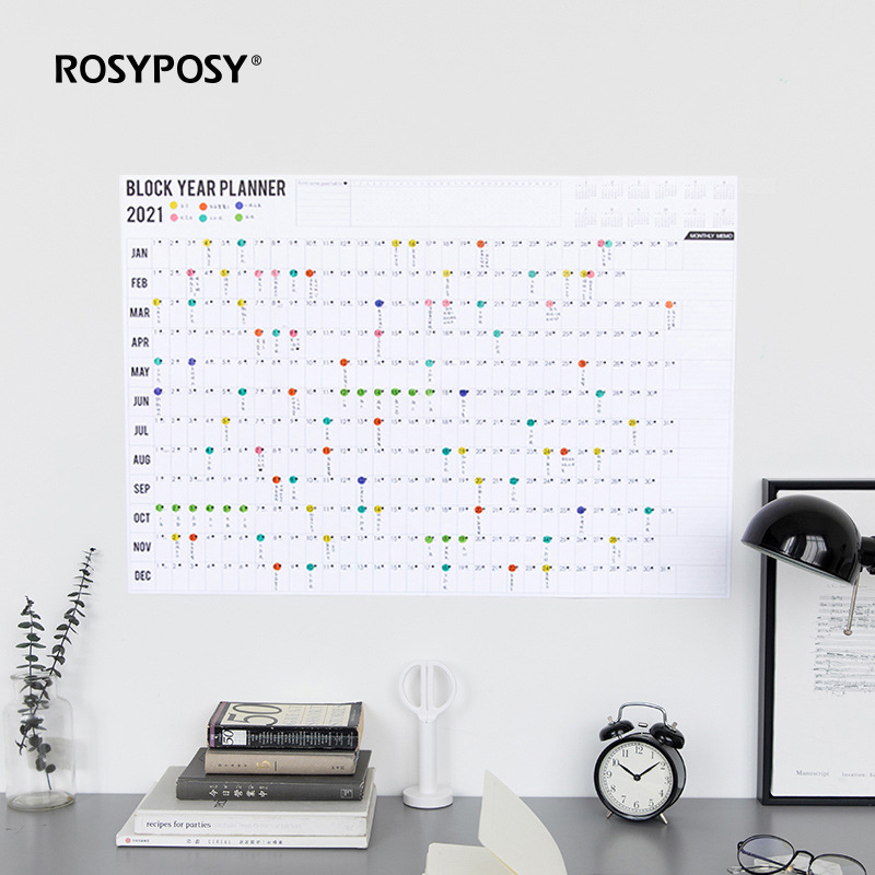 Clocking Schedule 2021 Monthly Calendar Schedule Whole sheet Monthly Calendar Calendar Sticker Record Schedule Learning Time Management Schedule Reminder Efficiency Tool Record