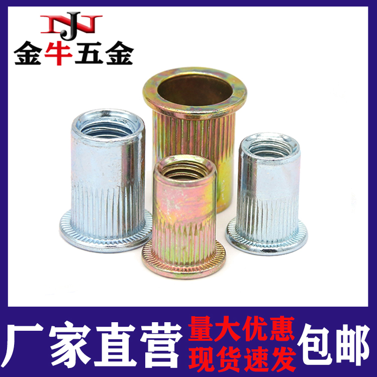 Pull Rivet Nut Flat Head Pull KnurlEd Countersunk Pull Female Ram M4M5M6M8M10M12 Extended Pull Riveting Nut